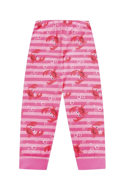 Cute No Sleep Makes Me Crabby Girls  Long Cotton Pyjamas