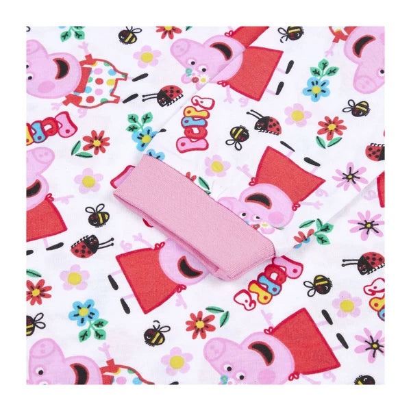 Peppa Pig Girls Pyjamas AOP Pjs Set, Official Peppa Pig Nightwear Merchandise