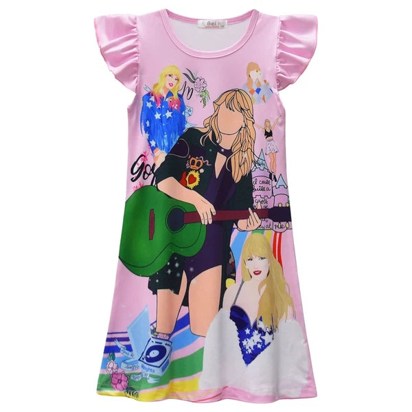 New Children's Singer 1989 T-shirt Pants Pajama Set Pajama Evening Dress